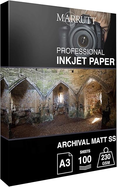 Marrutt 230gsm Archival Matt Single Sided Inkjet Photo Paper (A3-100 Sheets)