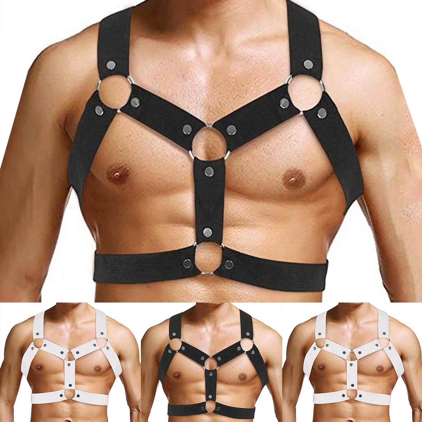 Correas de corsé de cuero para hombre, correas elásticas para hombre, bondage, pechera, bondage, gay, atractivo, punk, sexy, esclavo, club, disfraces