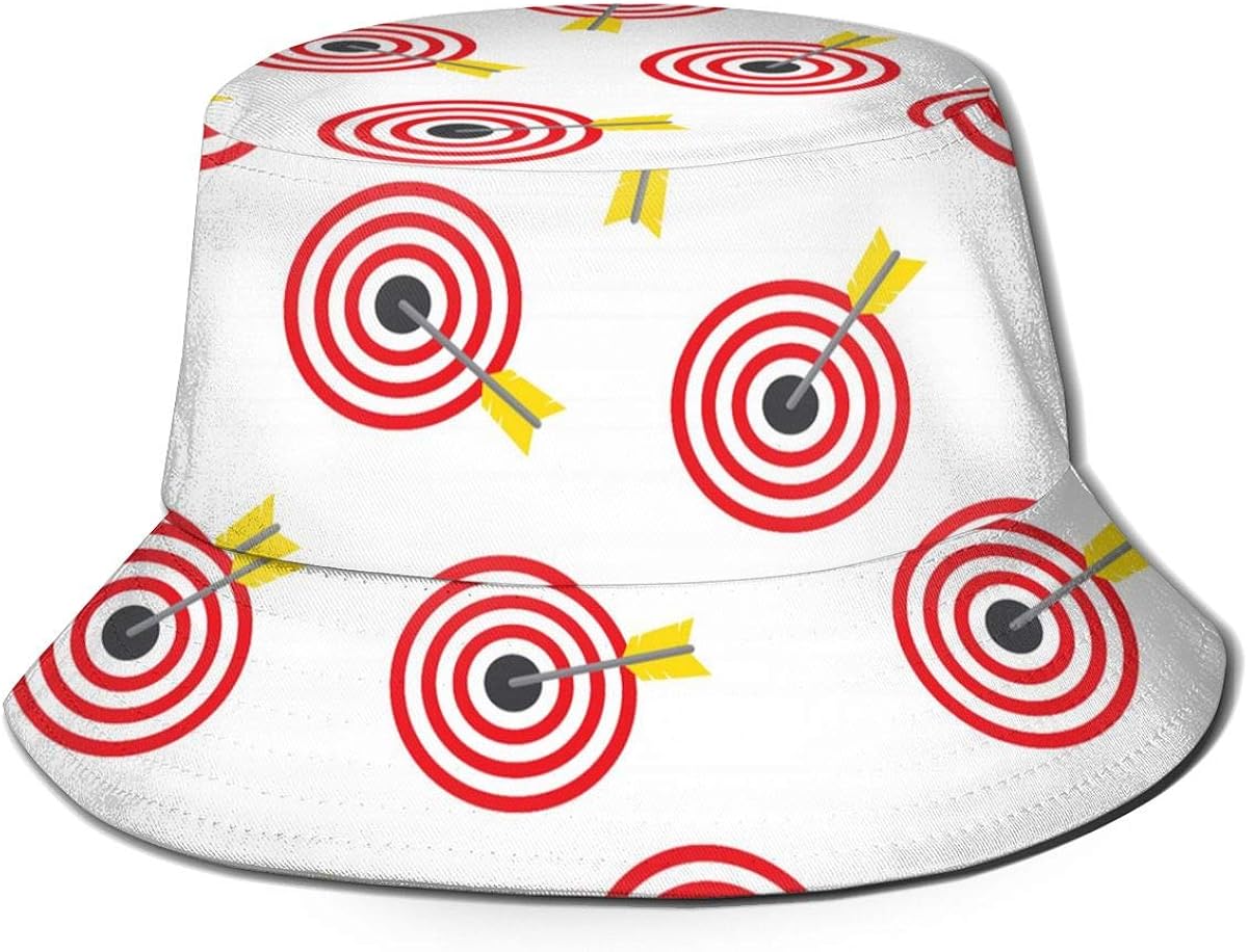 Archery Target Summer Bucket Hats Comfort Fisherman Hats UV Protection