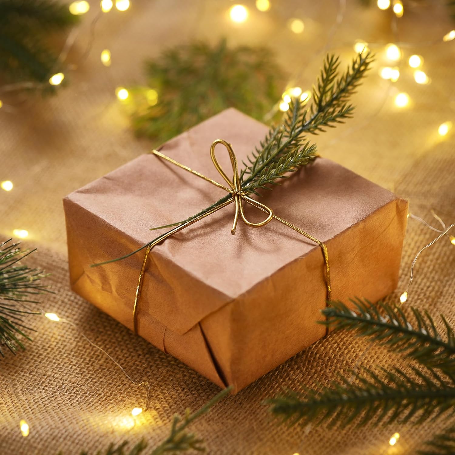 Jutom 100 Pcs Stretch Loops 16" Metallic Elastic Cord, Pre Tied Ornament Strings, Elastic Ribbon for Tags, String Bows for Christmas Decoration Gifts Wrapping Boxes (Gold,Silver) - Image 4