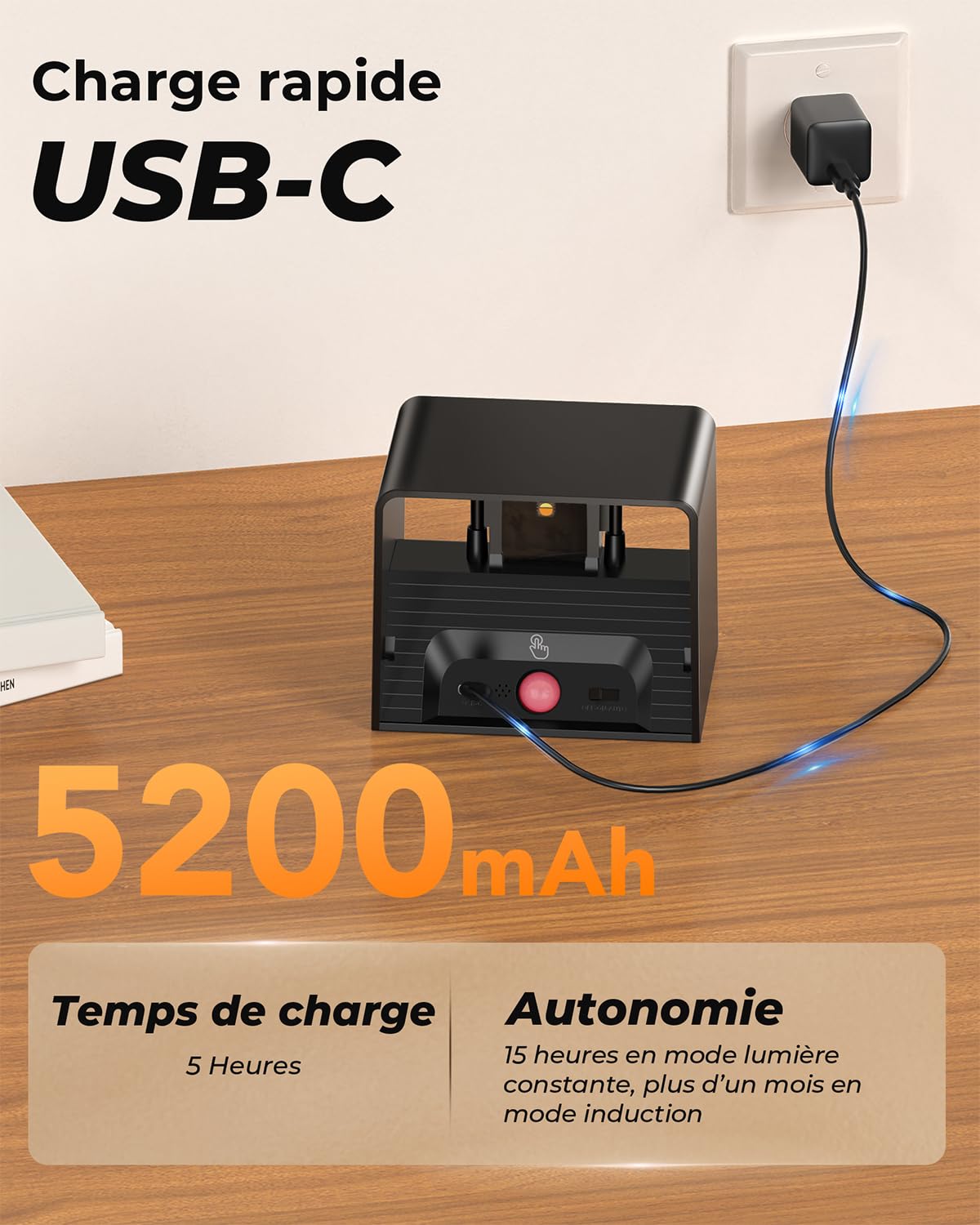 VIWAVE Applique Murale Intérieure sans fil à Détecteur de Mouvement avec Télécommande,LED Applique Murale Rechargeable avec Trois Températures de Couleur & Luminosité Réglable,Lot de 2 Noire Appliques