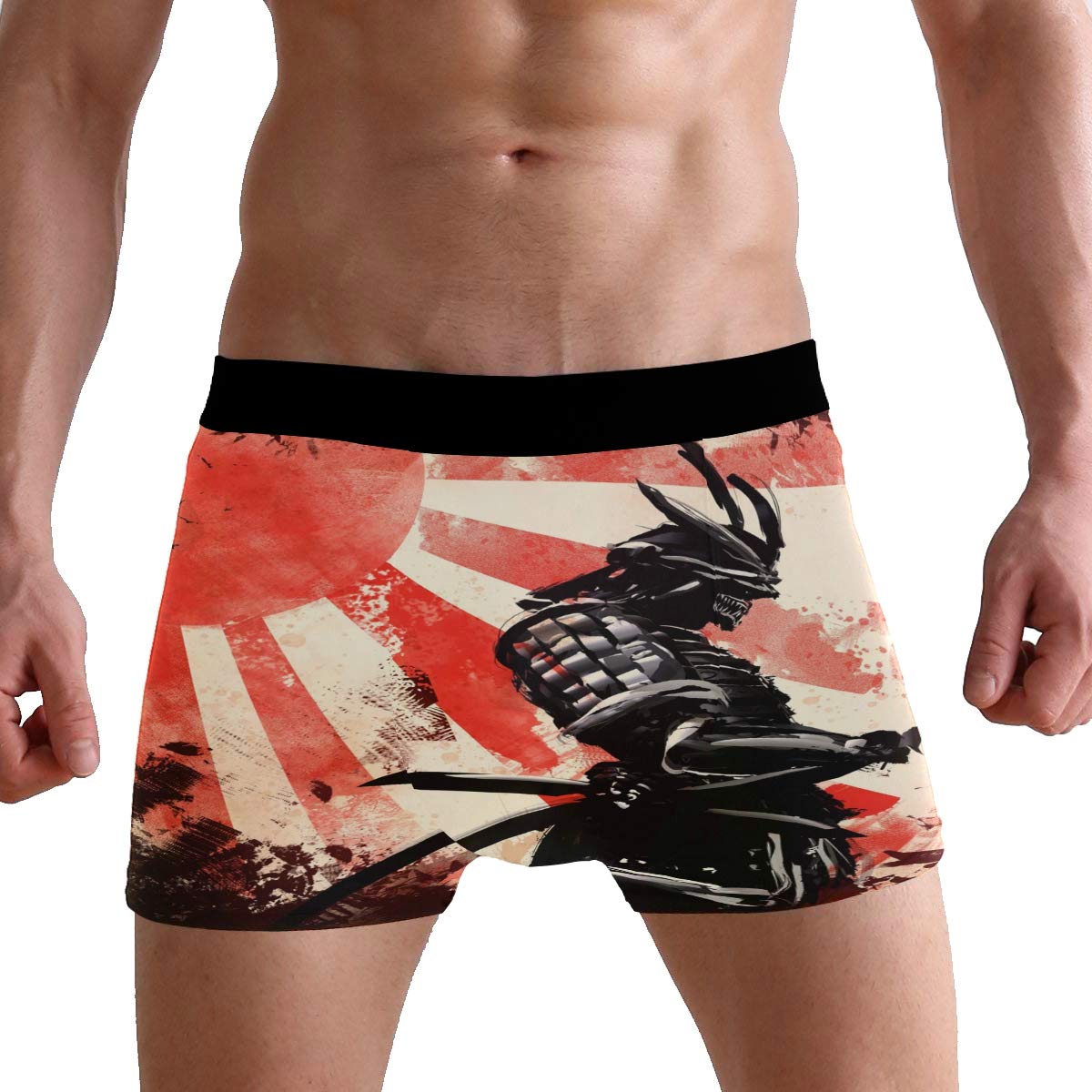 PUXUQU Mens Boxers Shorts Japanese Samurai Boxer Briefs Underwear for Men Boy