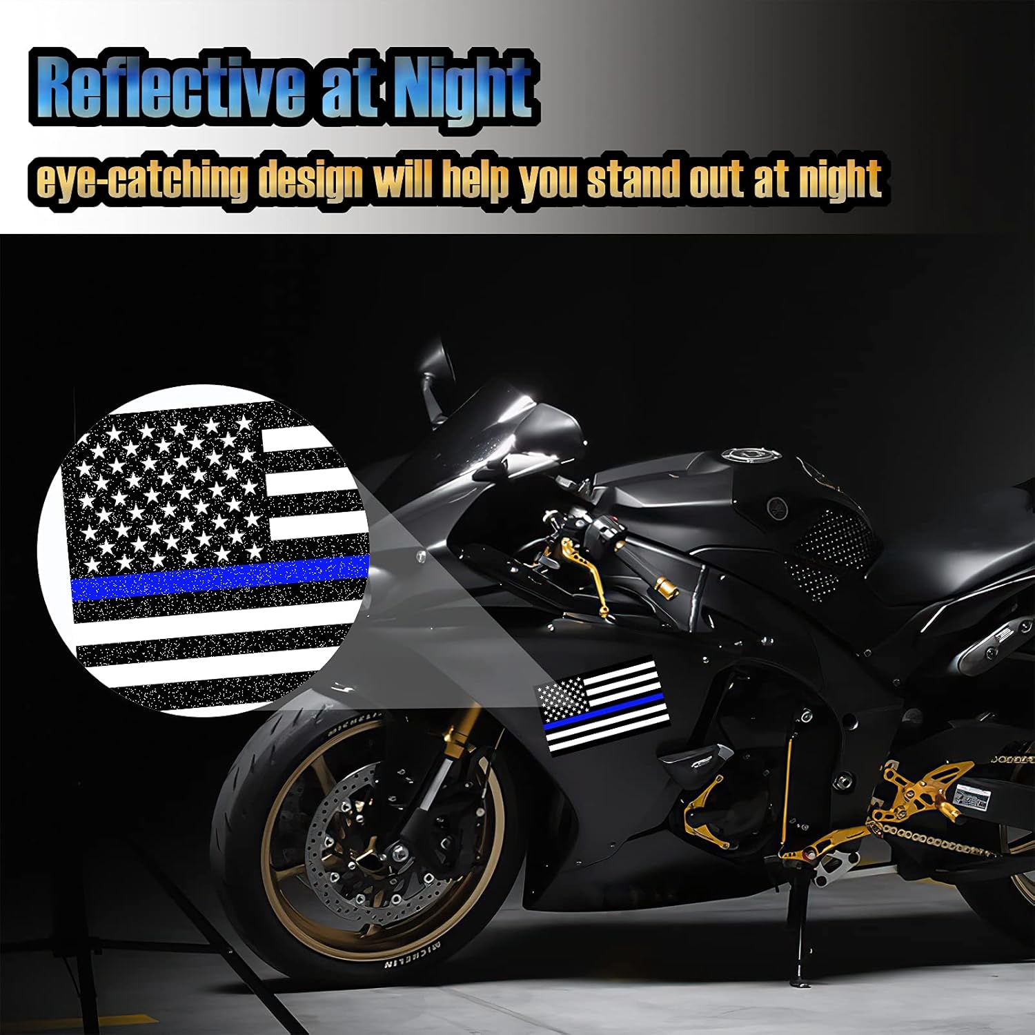3PCS Reflective American Flag Thin Blue Line Sticker, Thin Blue Line Skull Decal, Police Stickers Blue Lives Matter Sticker, Back The Blue Car Decal Law Enforcement Flag Car Bumper Window