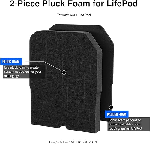 Vista 33 de Vaultek - Caja fuerte portátil, resistente al agua, texturizada, electrónica, ideal para guardar y organizar pertenencias valiosas o armas