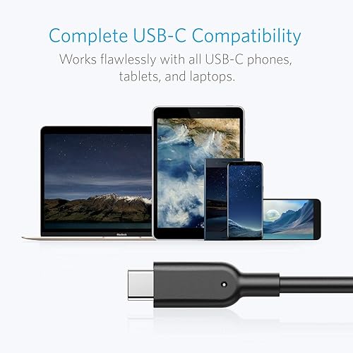 Miniatura 5 de Cable Anker Powerline II USB A a USB C (3 pies (Gen 3.1 2), 10000 Mbps, Negro)