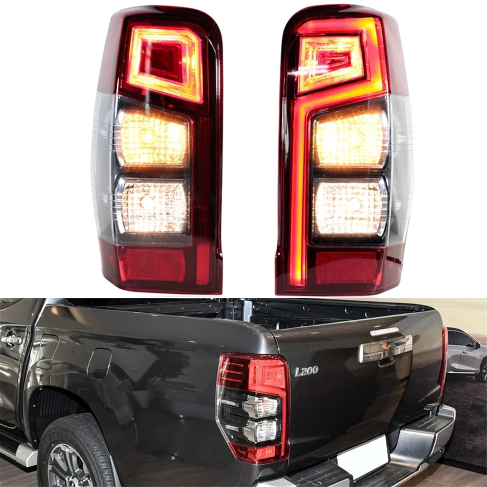 Lampa tylna zespolona Zestaw świateł tylnych samochodu L200 Triton 2019 2020 Lampa hamowania Lampa tylna 8330B213 8330B214(Low Left)