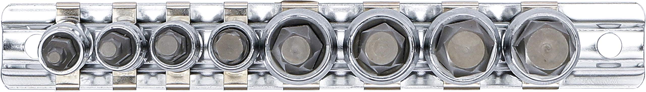 BGS 6847 | Juego de extractores de tornillos | entrada 6,3 mm (1/4") / 10 mm (3/8") / para hexágono interior defectuoso 3 - 10 mm | 8 piezas