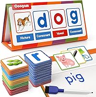 Vista 1 de Coogam - Constructor de palabras CVC, juegos magnéticos de palabras visuales con tarjetas, juego de lectura y ortografía de emparejamiento
