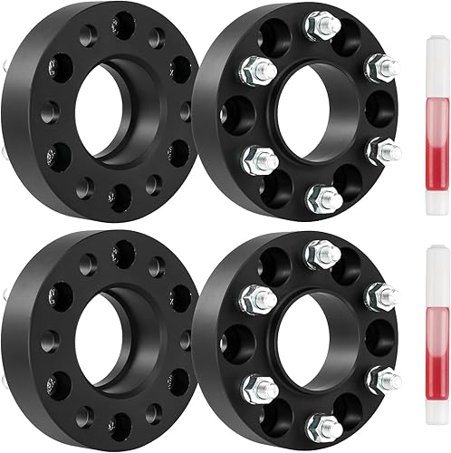 Vista 487 de KAX Espaciadores de rueda de 0.236 x 5.315 in, espaciadores de rueda centrados de 2 pulgadas y 6 lengüetas para F-15-0, Expedition, Mark LT, Negro