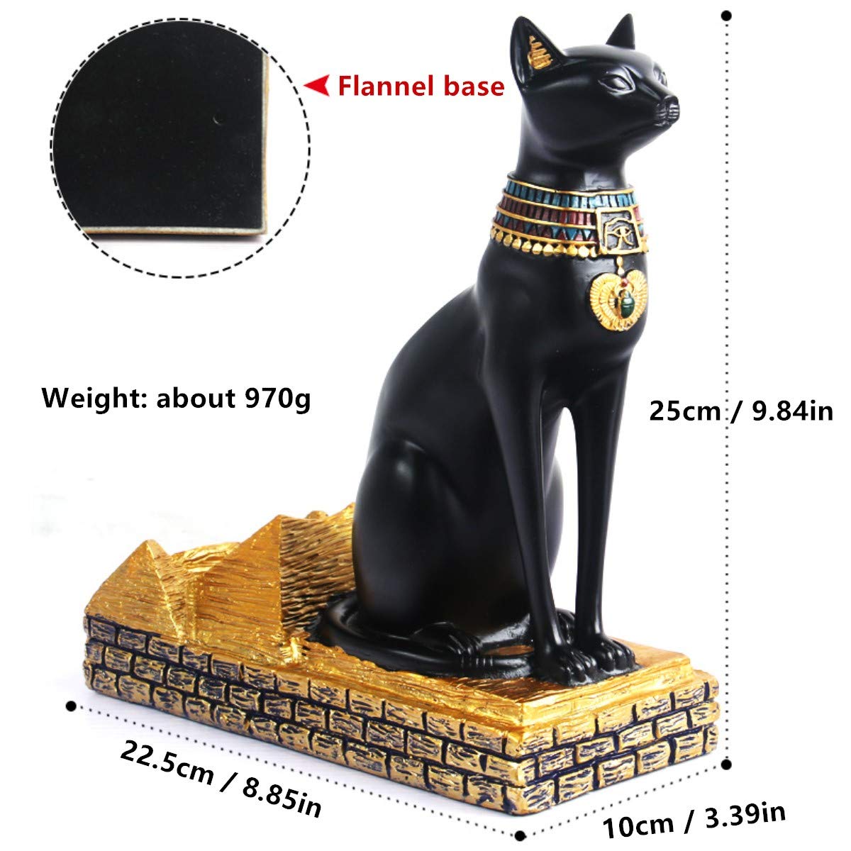 Fantasee Weinregalhalter, altägyptische Gottheit, Bastet, Weinflaschenständer, hochwertiges Harzmaterial, Geschenk für Küche, Zuhause, Raumdekoration (Harz – Bastet)