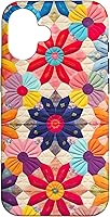 Vista 32 de Quilting Flower Blooms Quilt Pattern Case for iPhone 17