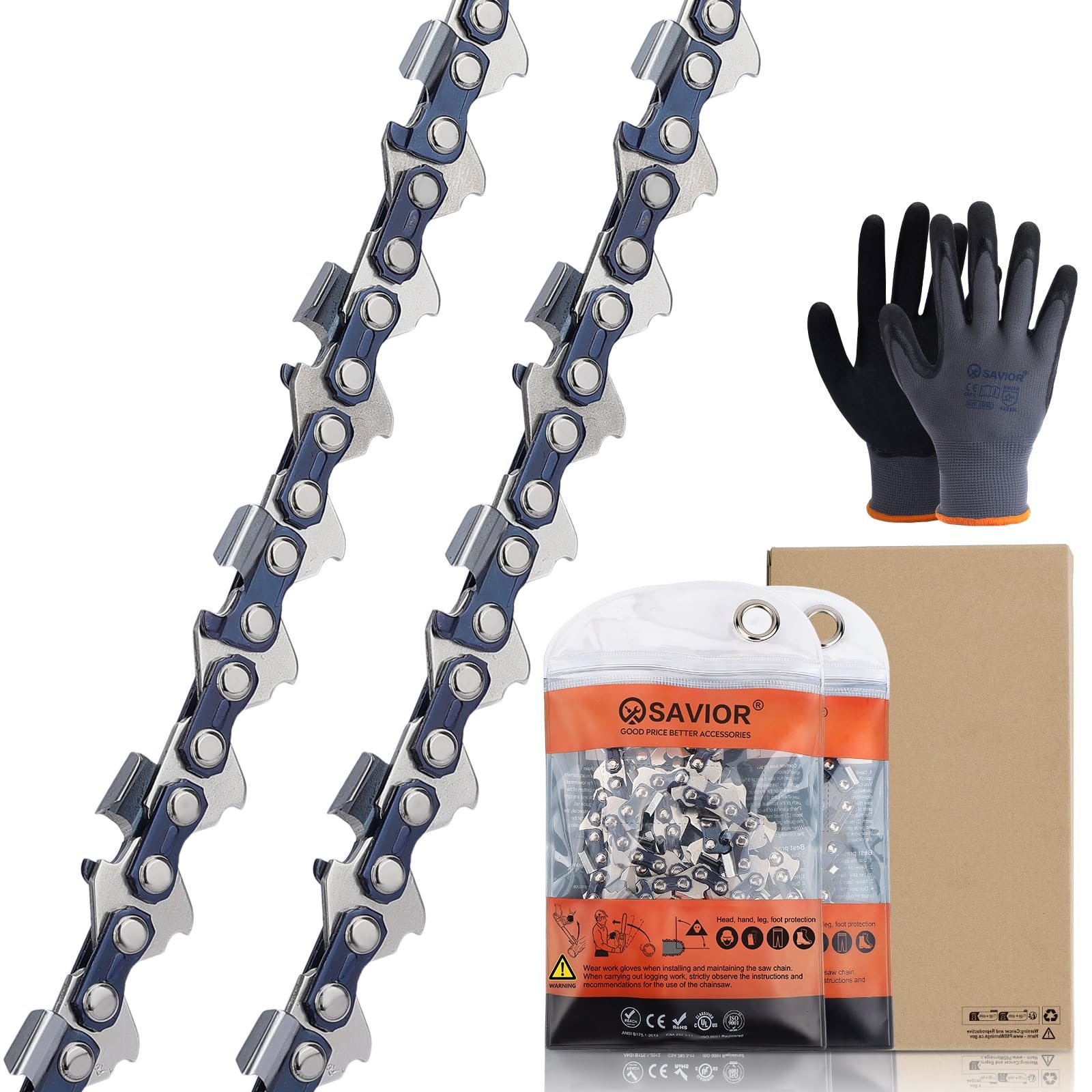 Amazon.com: Savior 2Pack 18 Inch Chainsaw Chain L74 .063