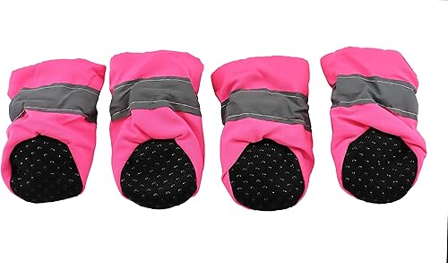 Miniatura 9 de Zapatos suaves para perros pequeños, zapatos ligeros para cachorros para verano e invierno, botines antideslizantes para caminar, color negro,