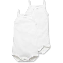 Petit Bateau Baby Girls 2 Pack CAMI Onesie Duo Style 15086-53725 Sizes NB-36/M Size 3 Month Style 15086 Girls White