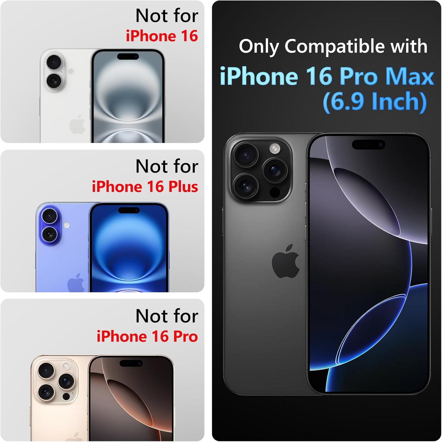 Vofolen for iPhone 16 Pro Max Case with Card Holder Crossbody Lanyard Strap Leather Wallet Case with Magnetic Clasp Kickstand Heavy Duty Protective Flip Cover for iPhone 16 Pro Max for Women Rose Gold - Image 8