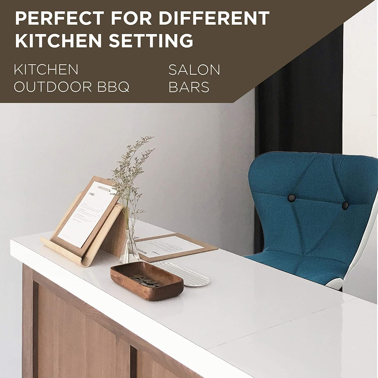 Halter Barstool, Adjustable Height Stool Chairs, Counter Height Swivel Bar Stools for Kitchen Island, Bar Chair, Counter Stool, Blue