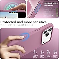 Vista 624 de GONEZ Funda de silicona para iPhone 15 Pro Max, compatible con Magsafe, protector de cámara + protector de pantalla, forro de microfibra suave Negro