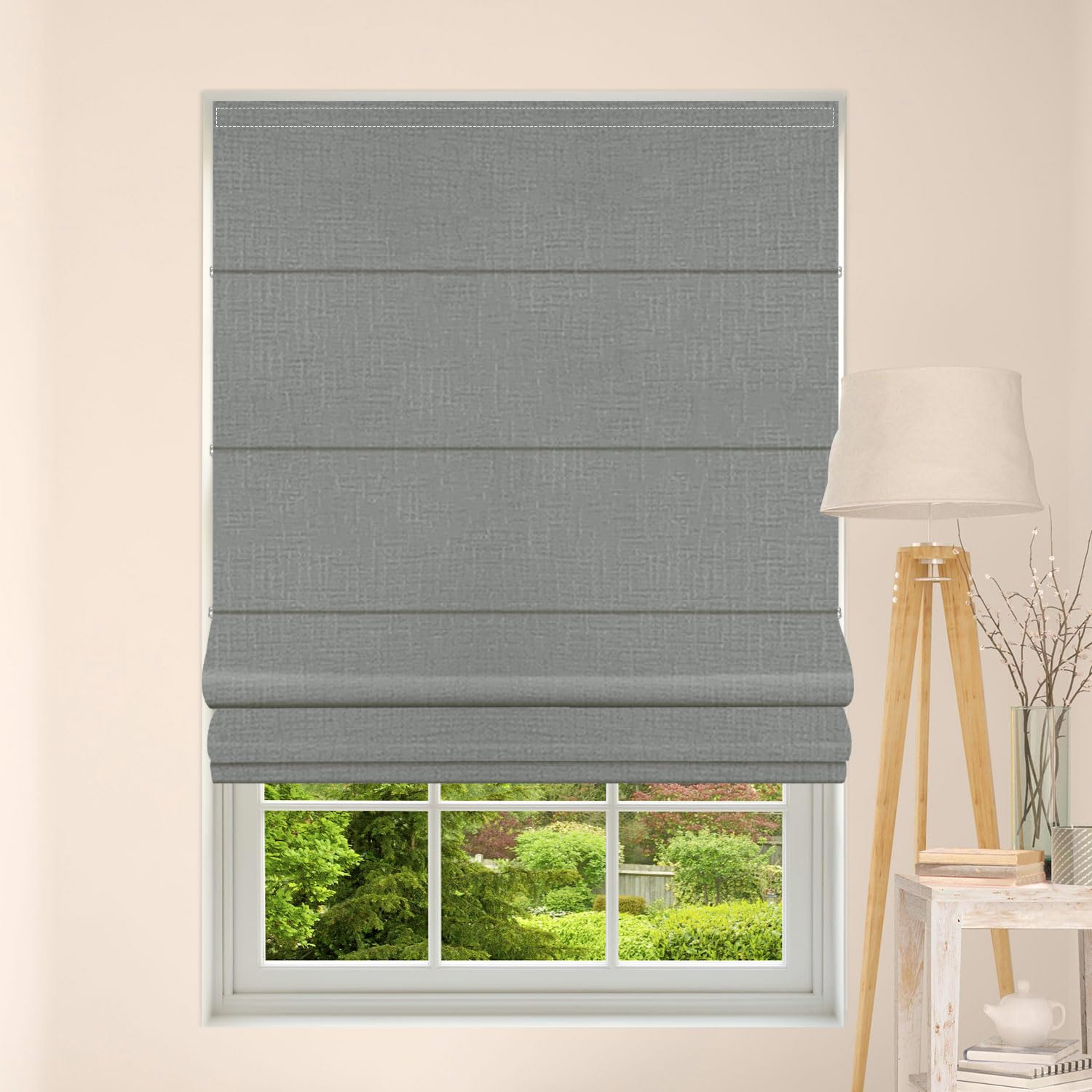 TINFONBLY Cordless Roman Shades | Room Darkening Blackout & Privacy Window Treatments | Thermal Insulation Window Blinds for Modern Home Décor (Easy Lift,100% Light Blocking) 44