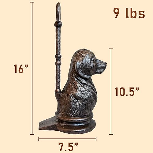 Vista 24 de Lulu Decor, Fleur De Lis - Tope de puerta con mango (barra negra antigua)