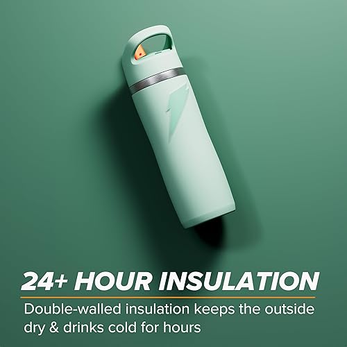 Miniatura 4 de Gatorade 'Overtime' - Botella de agua de acero inoxidable de 22 onzas, tapa con popote, color azul