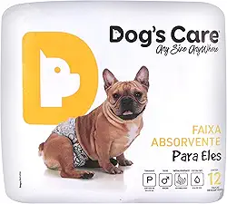 Dog's Care Eco Fralda Absorvente Para Machos - P 12 Unidades