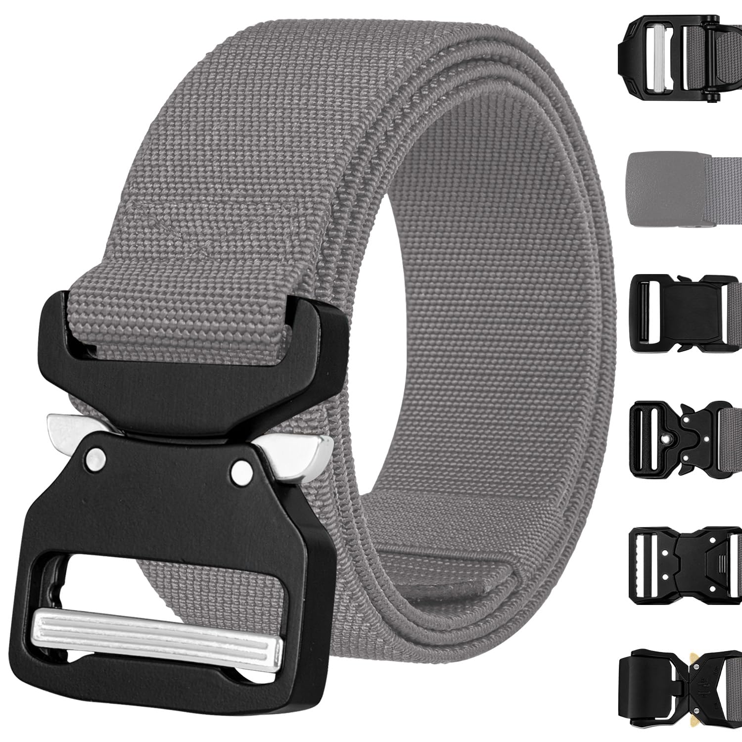 TECEUM Tactical Belt – Heavy-Duty &amp; Quick Release – Military, Work, Rigger, Duty &amp; Utility Belt for Men