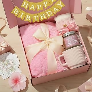 Zopeal Birthday Gifts Baskets for Women with Custom Banner, Care Gifts G...