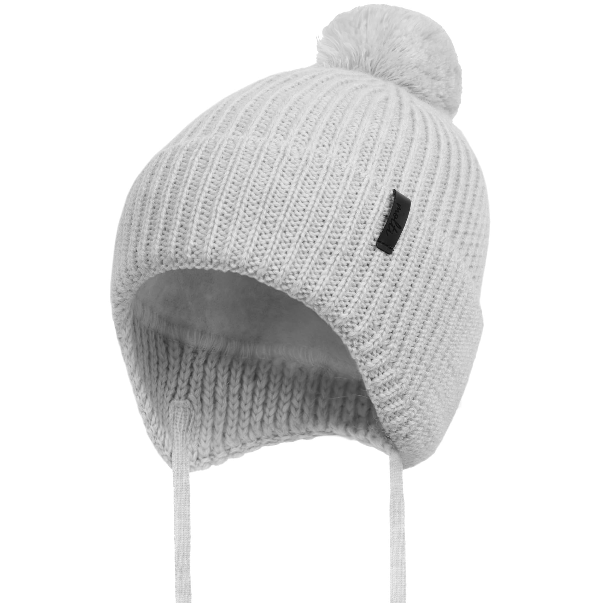 molti Winter Mütze mit Bommel und Rundschal für Kinder Beanie (12-24m), Schal (1-5 Jahre) aus 100% extrafeiner Merinowolle – warmes und weiches Strickset, OEKO-TEX® zertifiziert