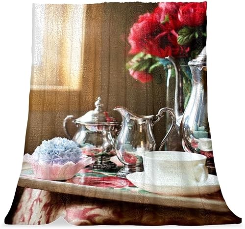 VBFOFBV Bedding Fleece Blanket, Decorative for Bedroom Sofa Floor, Afternoon Tea