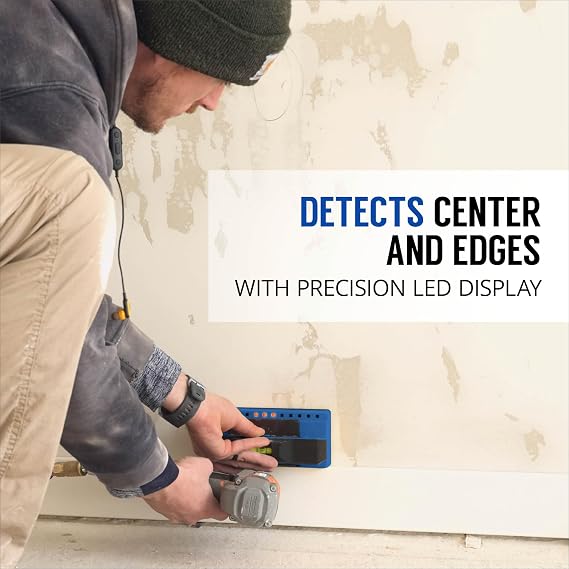 Franklin Sensors ProSensor 710+ Stud Finder with 13-Sensors, Wood & Metal Stud Detector/Wall Scanner, Built-in Bubble Level, Blue, Made in the USA
