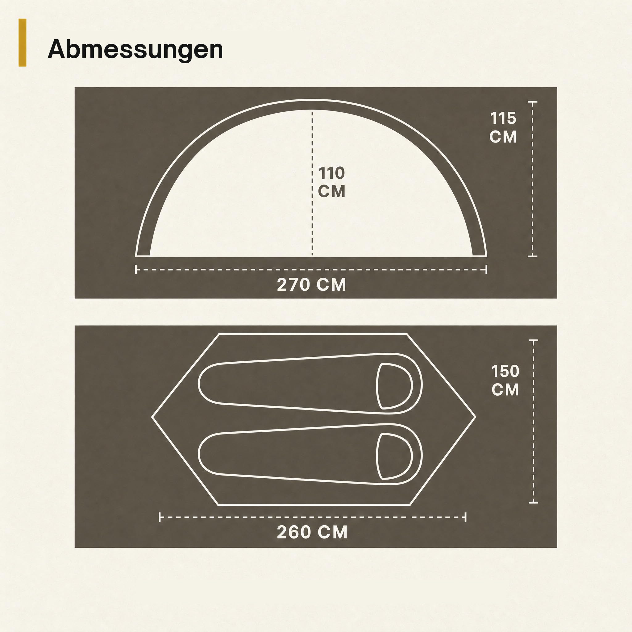 Trinordic Leichtes 1-2 Personen Zelt – Einbogen Trekkingzelt, 1,7 kg Minimaltransportgewicht, 3000 mm Wassersäule, Olivgrün