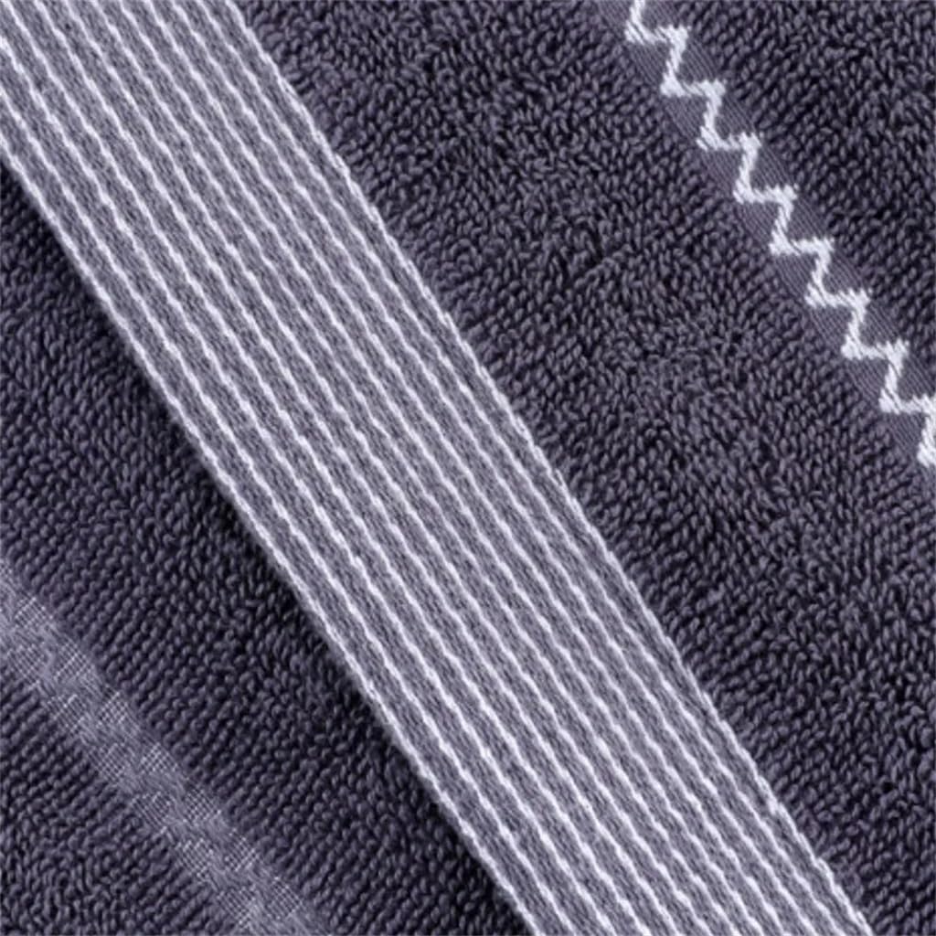 JSEIAJB Set of 2 Striped Embroidered Hotel Home Bath Towels Travel Sports Spa Fitness Towels