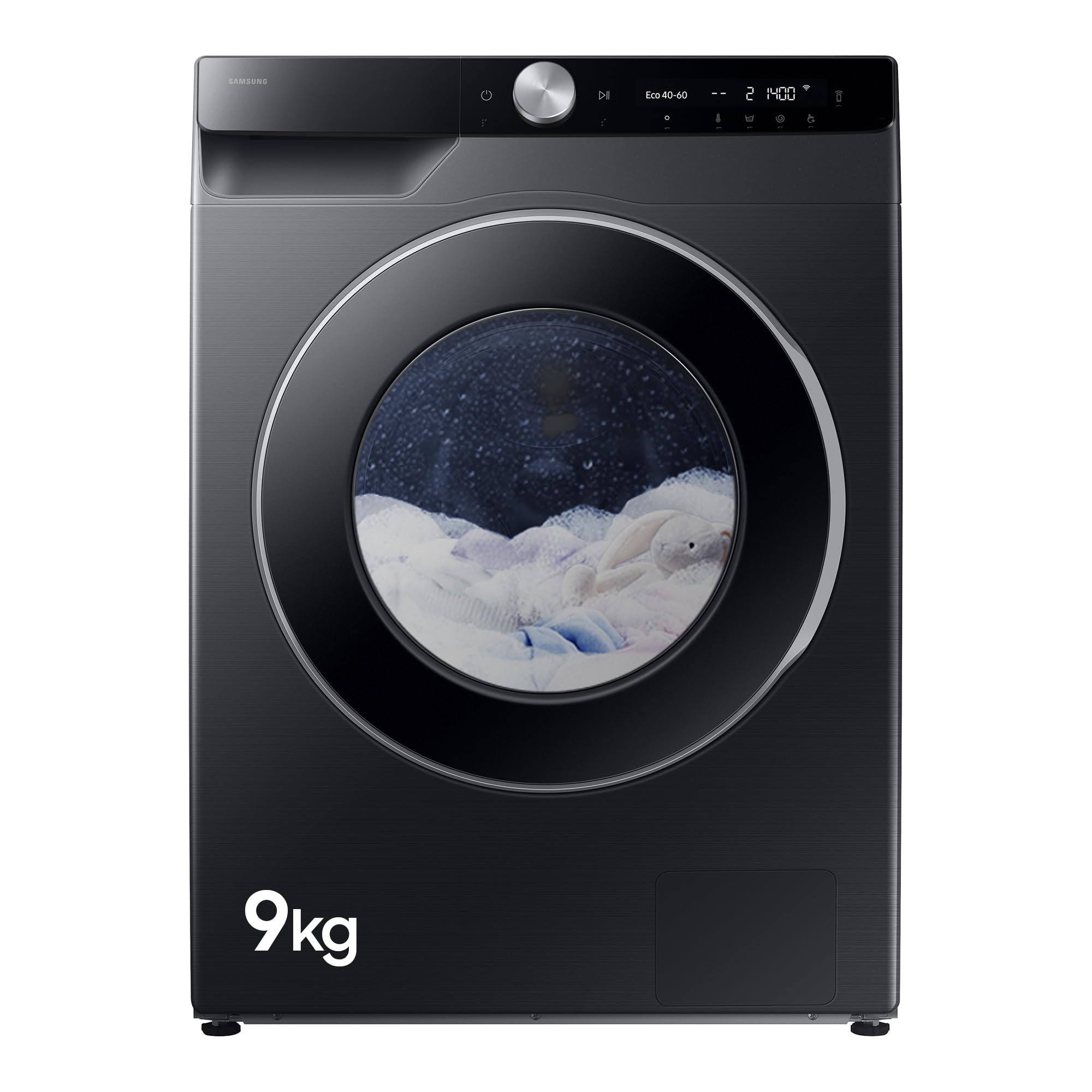 Samsung Series 6 AI Energy + Auto Dose Washing Machine, 9kg, 1400rpm, Black, WW90DG6U85LBU1