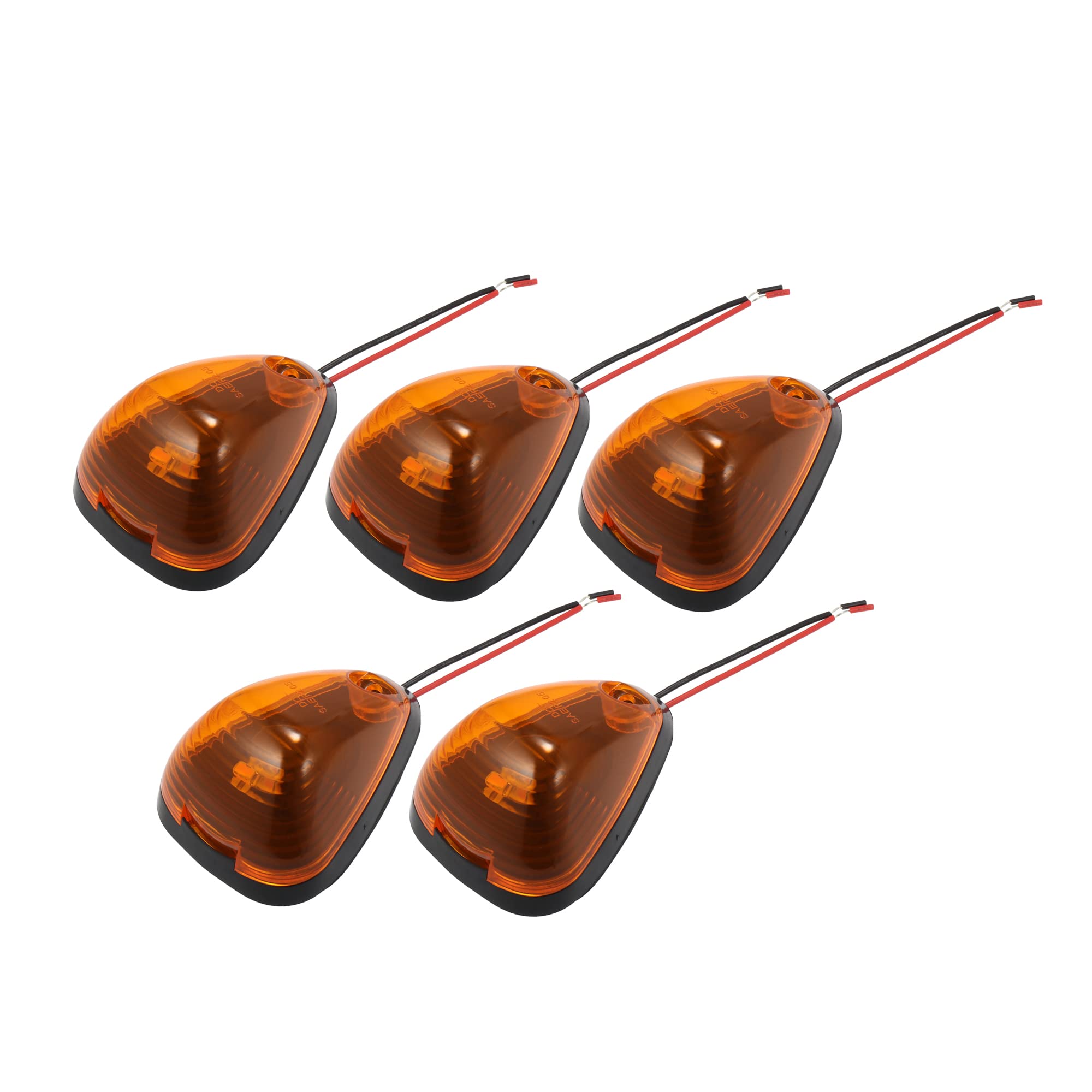 Motoforti Roof Top LED Cab Marker Light, Roof Running Lamps Yellow Lens, for Ford F-150 1999-2016, ABS Plastic, Yellow, 5pcs