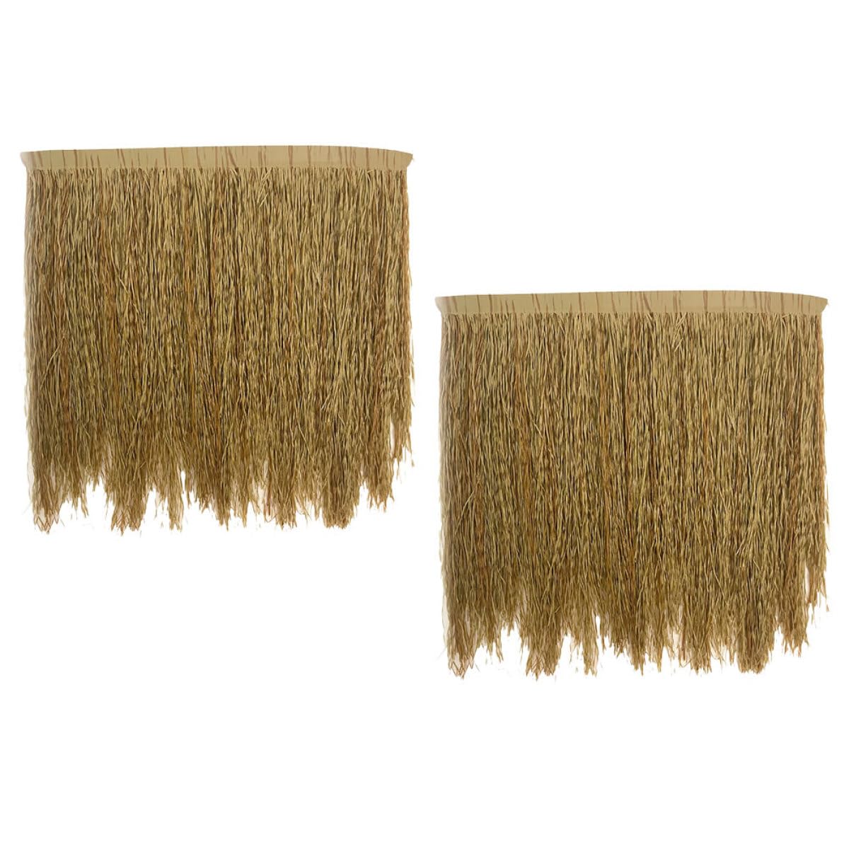 Toiture artificielle en PE pour jardin : lot de 2 pcs style campagne résistant au soleil