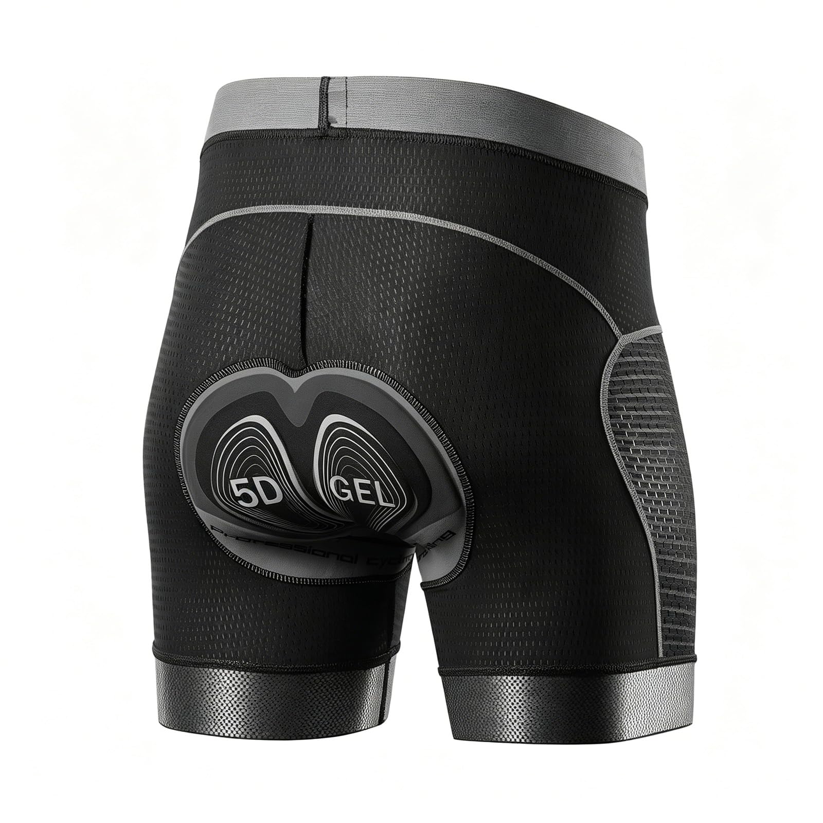 Pantaloncini da Ciclismo Larghi Uomo con Imbottitura Silicone 5D, Intimo Bici Rete Traspirante, Fodera MTB Antiscivolo per Mountain Bike Strada Spinning Moto