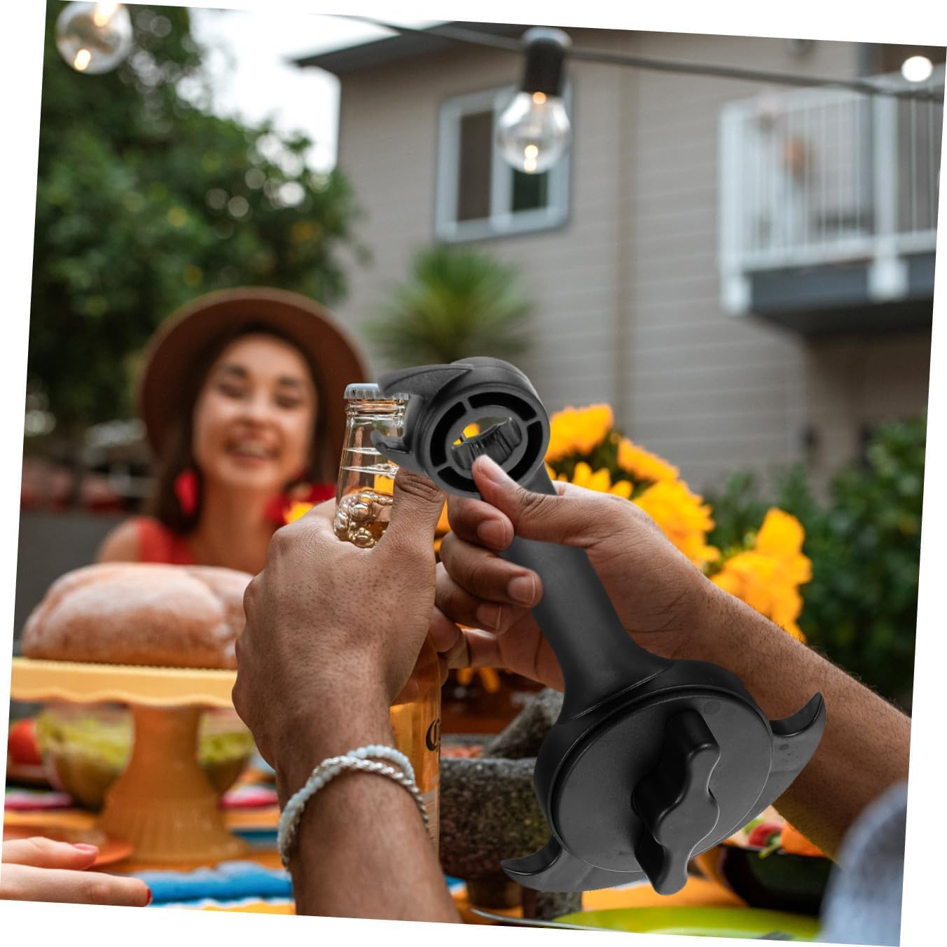 Portable Multi-function Can Opener Tool for Household Use Lid Opener for Beer Soda and Various Cans for Seniors and Those Weak Hands