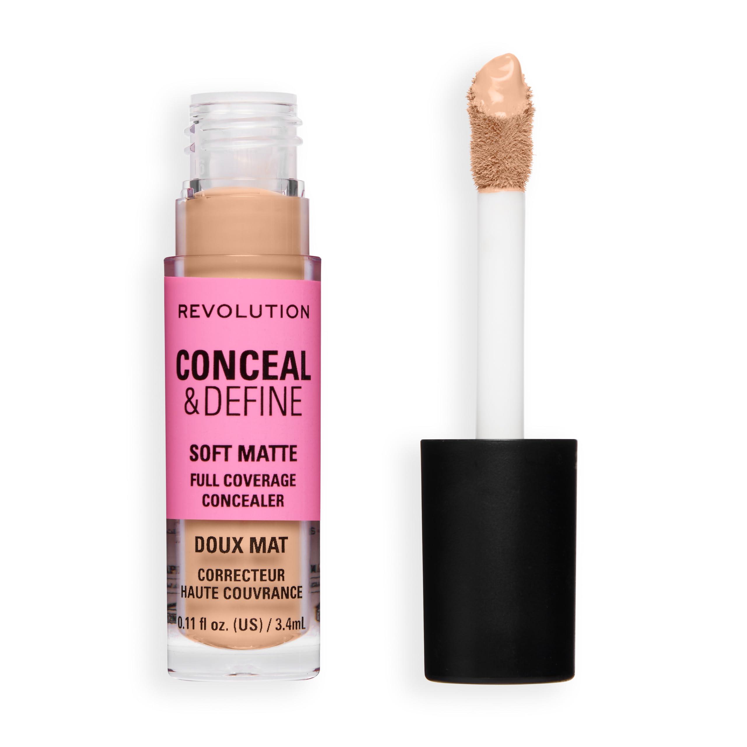Revolution Conceal & Define Full Coverage Concealer, C7NC Medium or Tan