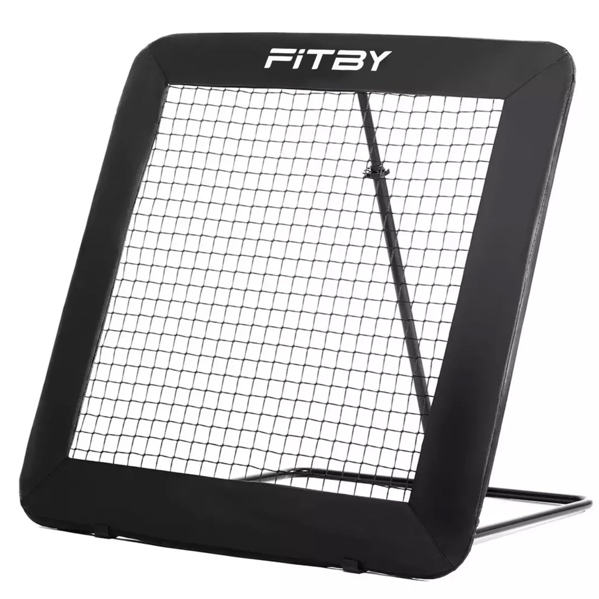 Rebounder 100 × 100 cm – Rete da Allenamento Pieghevole con 5 Angolazioni Regolabili – Telaio in Acciaio, 20 Elastici, Picchetti Inclusi – Per Calcio, Pallamano e Tchoukball