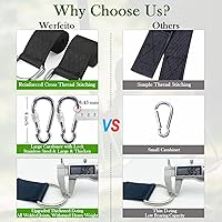 Vista 4 de Juego de 2 correas de columpio para árbol (juego de 2), correas de columpio de árbol de 3/8/10/20/30 pies con capacidad para 5000 libras