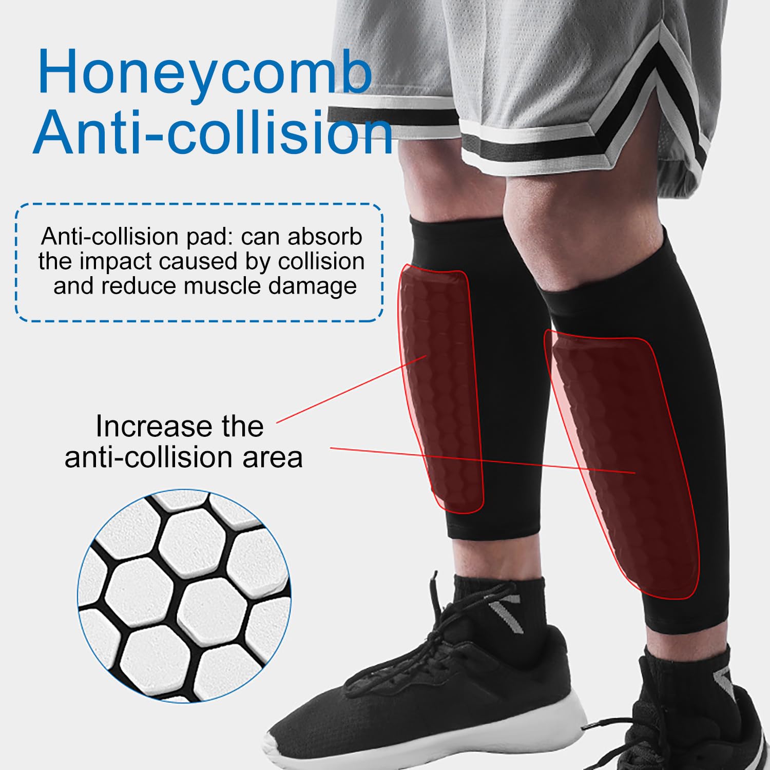 Lot De 2 Paires De Bandes De Protection Pour Tibias De Football, Accessoires De Foot - 32 X 5 Cm - Unisexe - Pour Jeunes Et Adultes