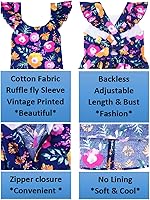 Vista 255 de Vestido de verano para niña, de algodón, con diseño floral