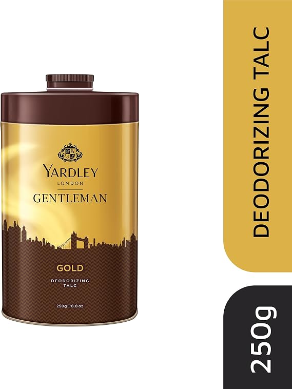 Yardley London Gold Talcum Powder - 250 g. 808 oz, Deodorizing Talc
