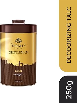 Yardley London Gold Talcum Powder - 250 g. 808 oz, Deodorizing Talc