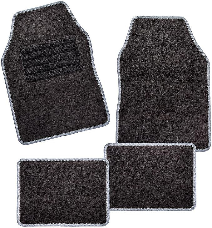 CarFashion 258054 Colori White C03 | Car Floor Mat in Black
