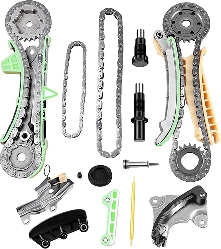 Miniatura 1 de SCITOO TK4090 Kit de cadena de distribución TK4090 Tensor de cadena de piñón guía de cadena se adapta a 97-09 para Ford Explorer para Mazda B4000