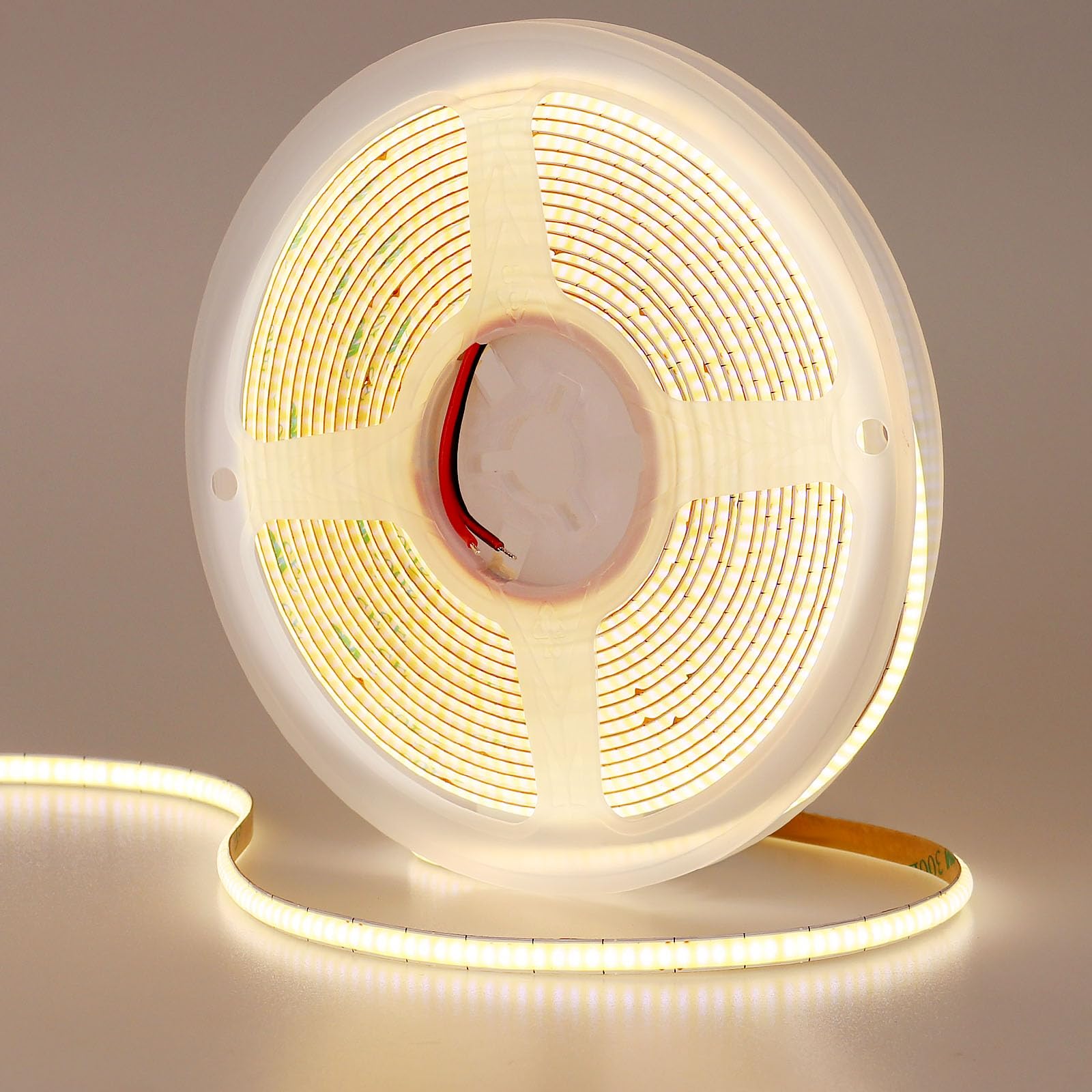 Goming 4000K 12V 5Mm Width Cob Led Strip Light Natural White 16.4Ft(5M) Cri 93+ Uniform Glow 400Leds/M Flexible Not Waterproof Ip20 Led Tape Lights For Diy Bedroom Kitchen Home Decor(No Power Supply)