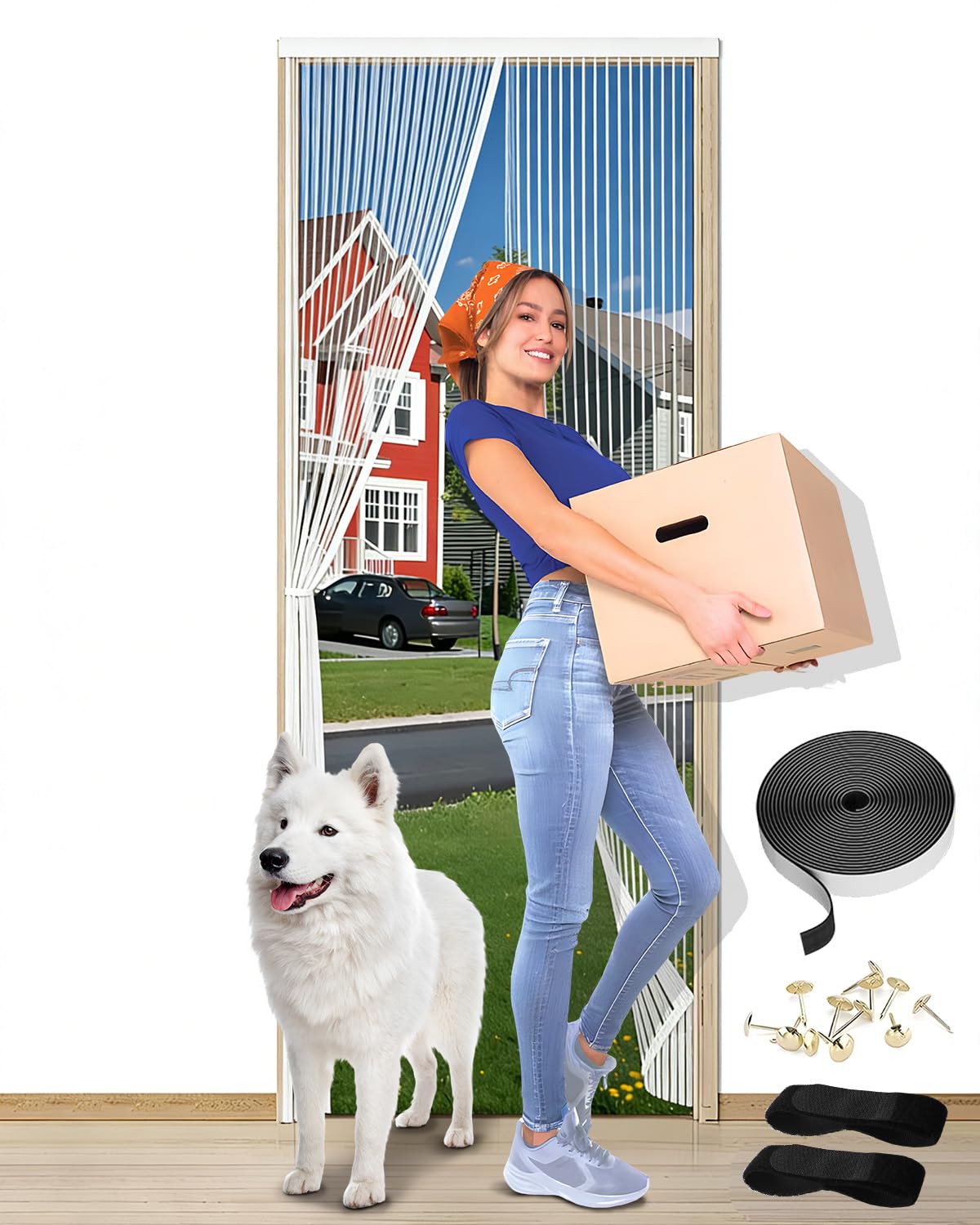 Magnetic Fly Screen Door 210 x 90 cm - Durable Mesh Curtain Keeps Bugs Out Frame Hook & Loop Kid and Pet Friendly Door Fly Screen Curtain Fly Curtains for Doors Fly Screens for Doors Black