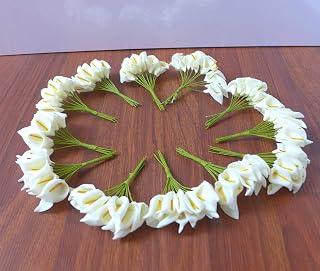Artificial Flowers 12 Sets of 144 Pieces Miniature Calla Lily Flower Wedding Box Realistic Flower Arrangements Craft Art Decor Plant for Indoor Outdoor Decoration