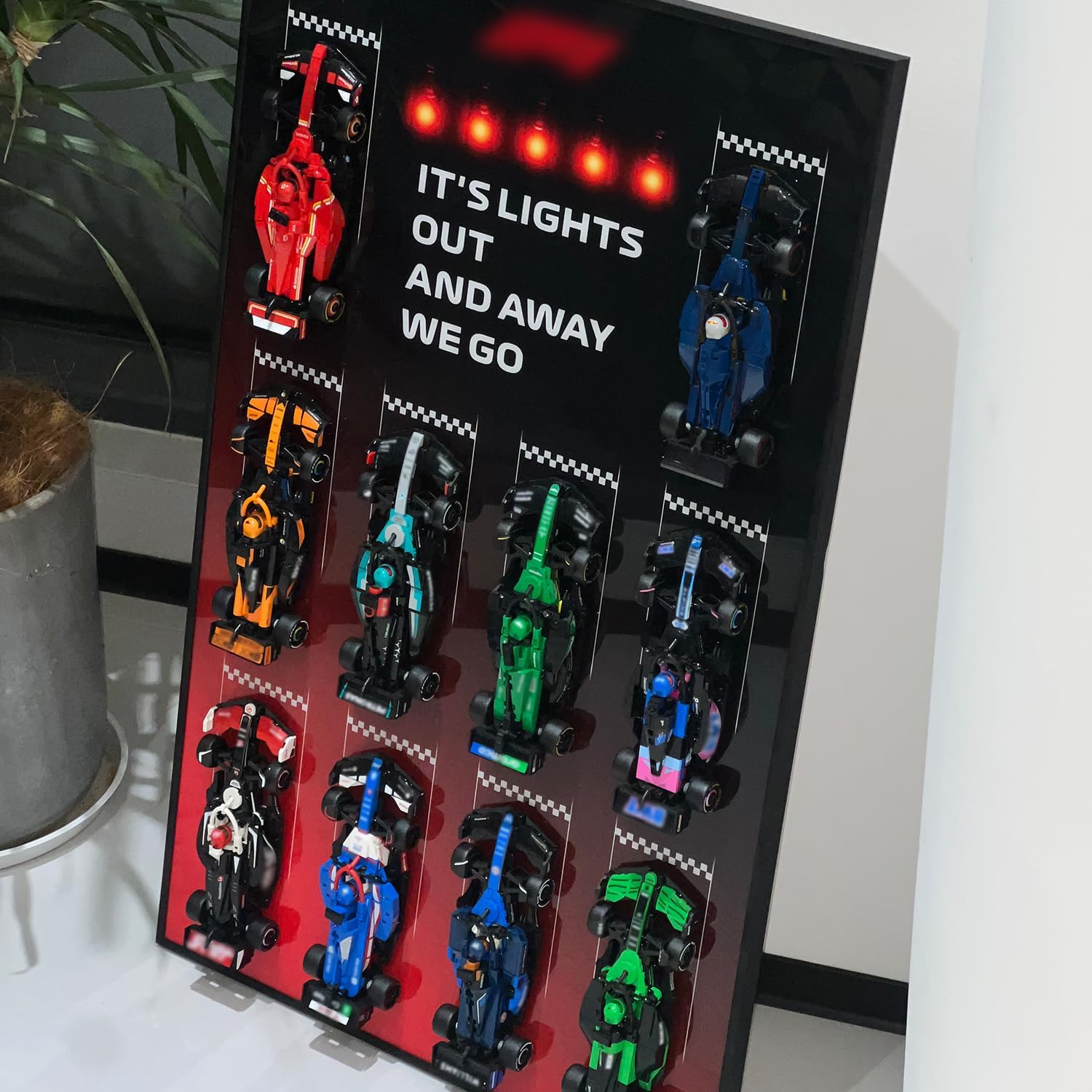 iLuane Display Wallboard for 66802, Display Frame for 10 Cars, Ideal for Adult Collectors, Home & Office Wall Mount, Style B(Cars Not Included)